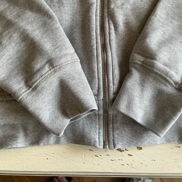 FCUK French Connection gray full zip HOODIE Sweatshirt XS - Picture 4 of 8
